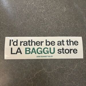 BAGGU car sticker | id rather be at the LA baggu store | LA store exclusive